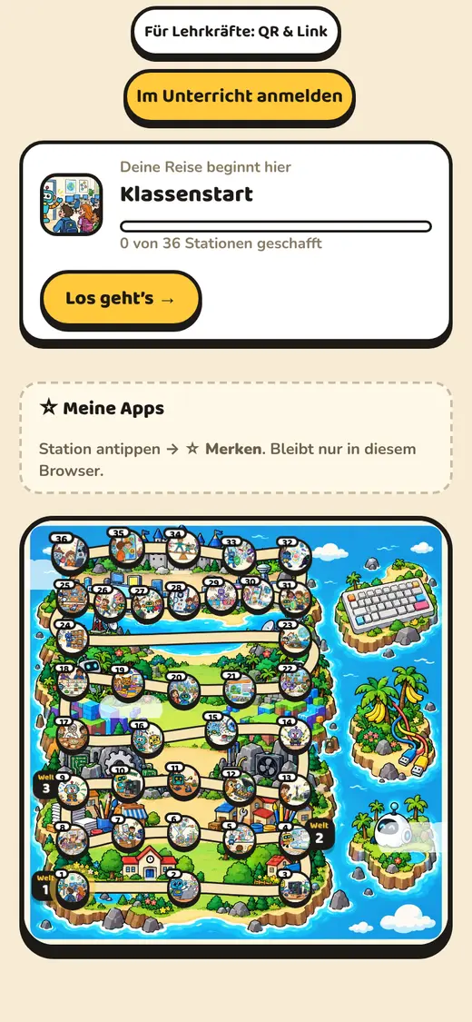 Lernkarte auf dem Handy
